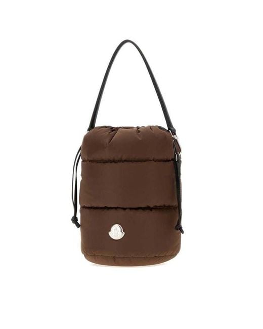 Moncler Brown Nylon Caradoc Bucket Bag 262 Borse A Secchiello