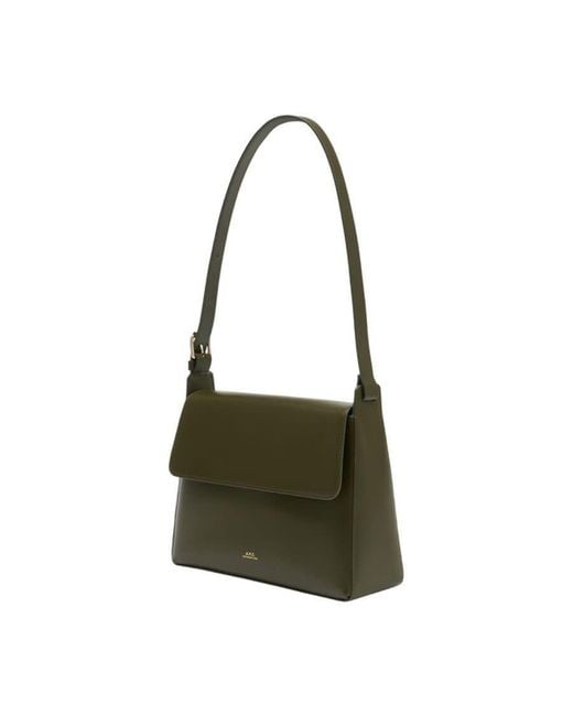 A.P.C. Green Virginie Shoulder Bag Khaki