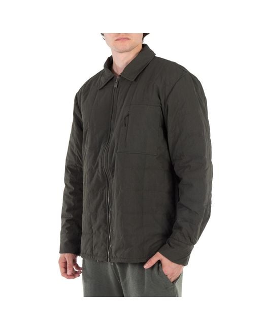 Rains Gray Quilted Giron Liner Nylon Overshirt for men