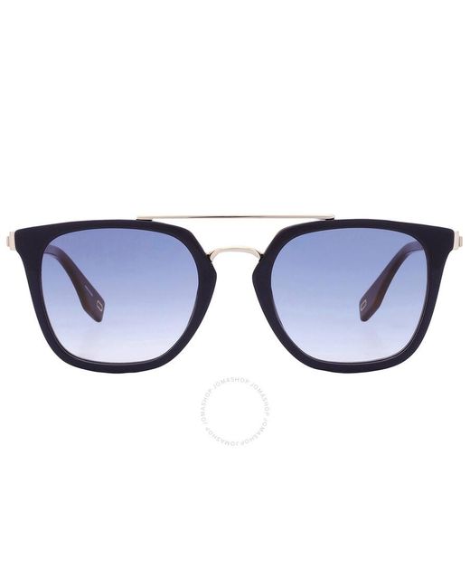 Marc Jacobs Black Blue Shaded Gold Navigator Sunglasses Marc 270/s 0807/1v 51 for men