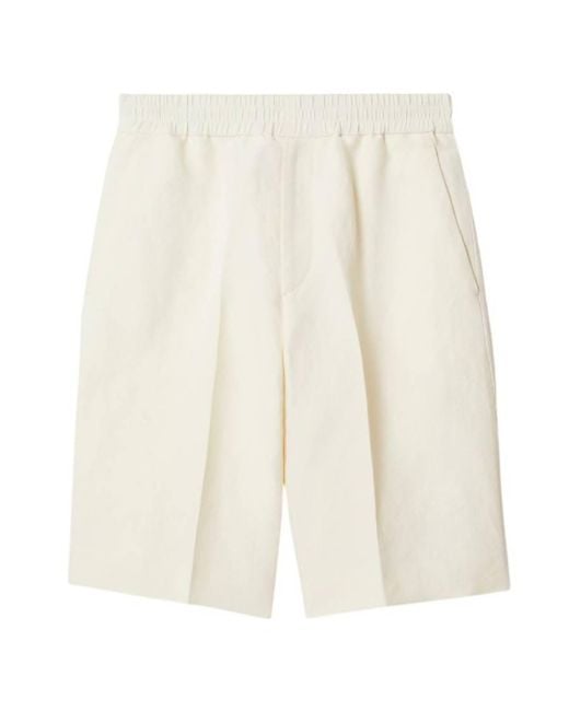 Burberry Natural Canvas Tailored Shorts, Brand Size 52 Waist for men