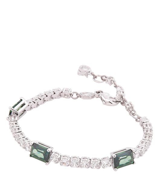 Swarovski Brown Matrix Tennis Bracelet Stones Rhodium Shiny