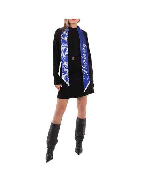 Burberry Blue Silk Scarf