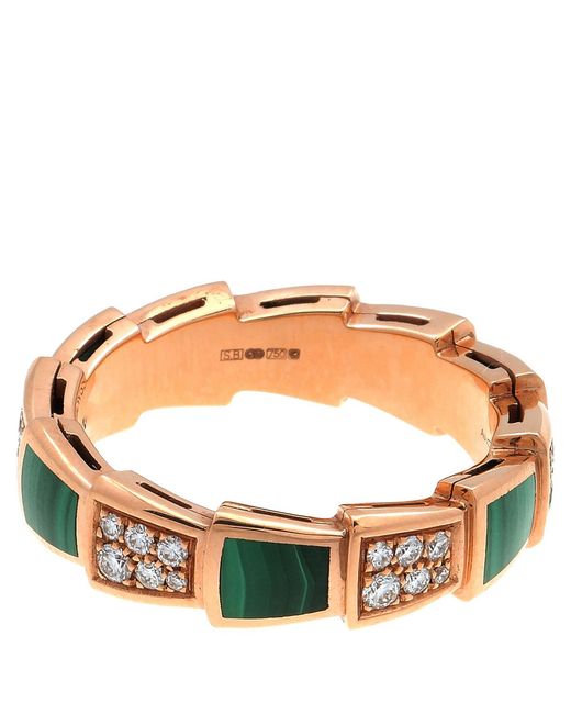 BVLGARI Metallic Serpenti Viper 18 Kt Rose Ring