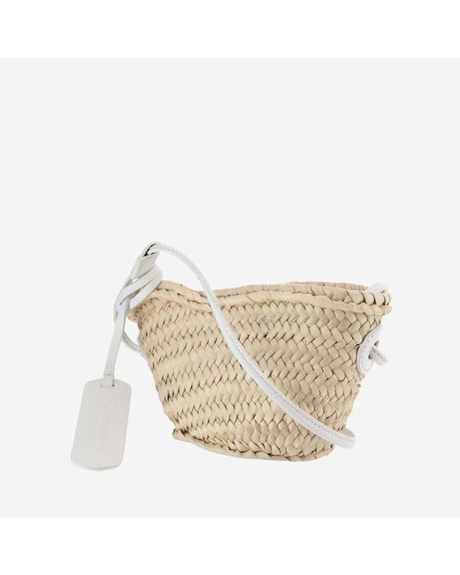 Filippo Catarzi 1910 Natural Straw Bag With Logo