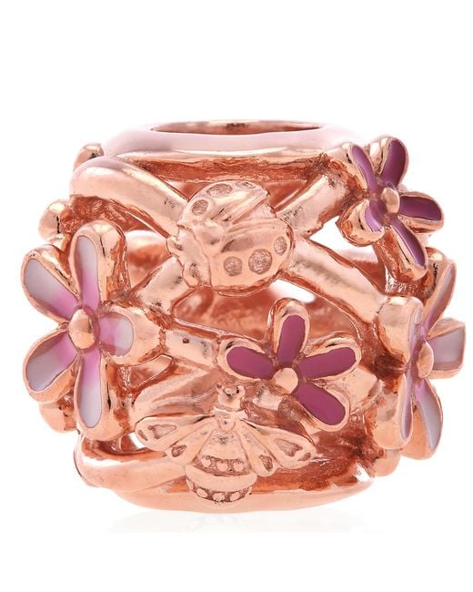 Pandora Red Daisy Rose Charm With Shaded Enamel for men