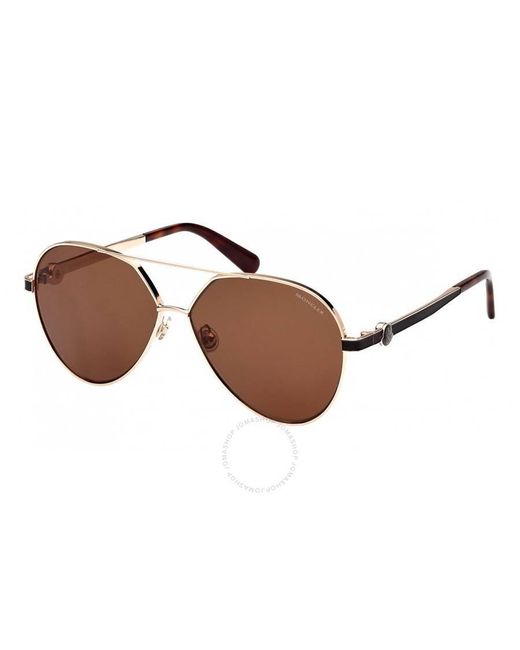 Moncler Vizta Brown Roviex Pilot Sunglasses Ml0263 28h 59