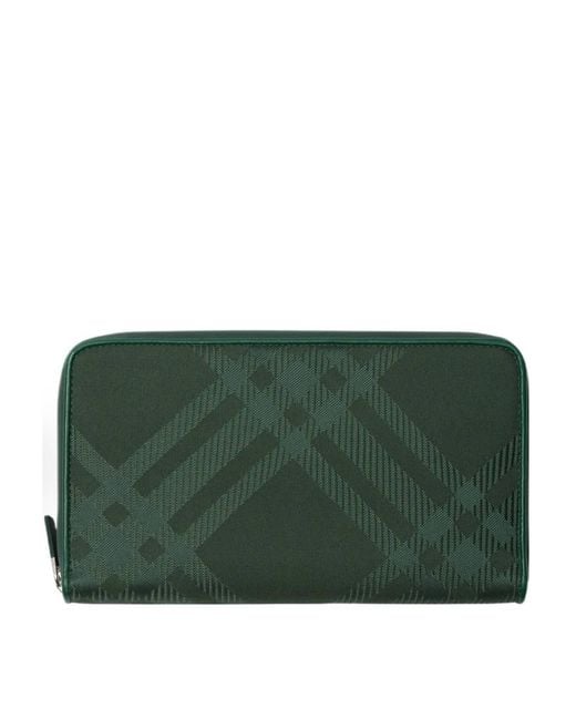 Burberry Green Vine Coated Canvas Wallet for men