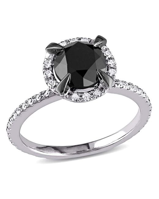 Amour Metallic 2 Ct Tw And Halo Diamond Engagement Ring