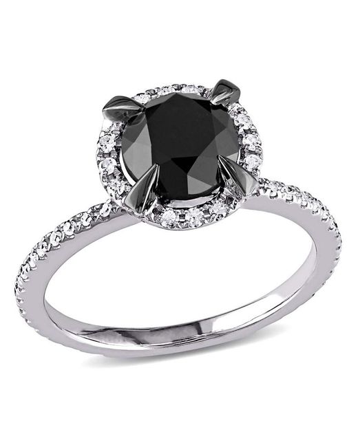 Amour Metallic 2 Ct Tw And Halo Diamond Engagement Ring
