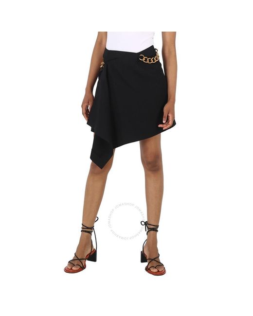 Givenchy Black Chain-detail Wrap Mini Skirt