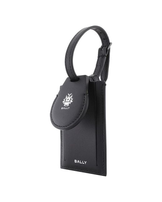 Bally Black X Adrien Brody Leather Luggage Tag for men
