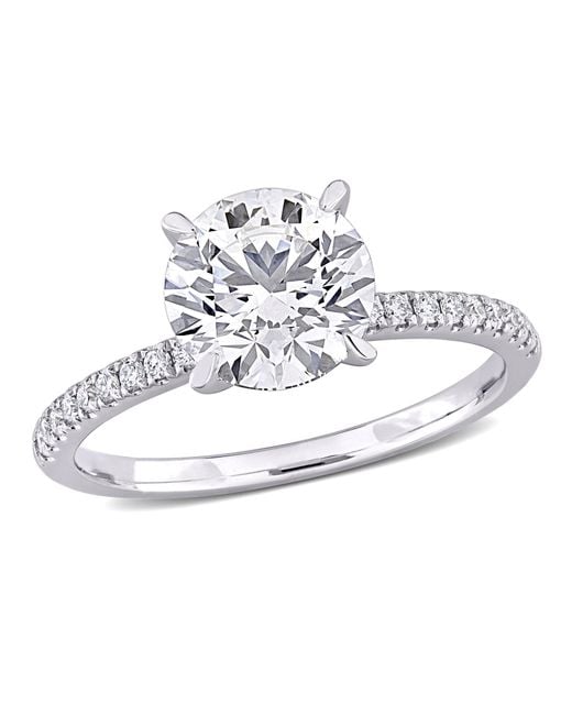 Created Forever Metallic 2 1/6Ct Tw Lab-Grown Diamond Solitaire Engagement Ring for men