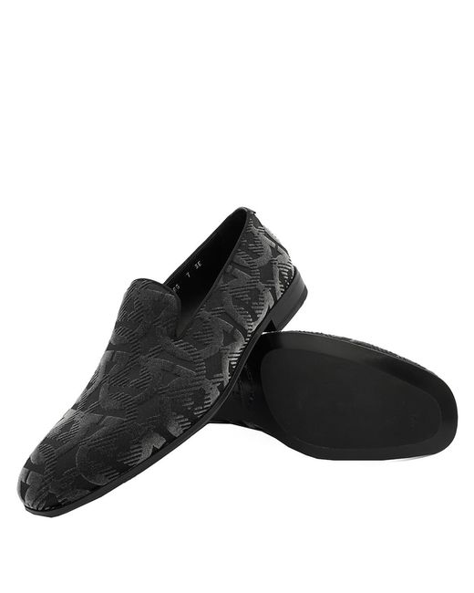 Ferragamo Black Salvatore Lens Gancini Slip On Loafers, Size 6 for men