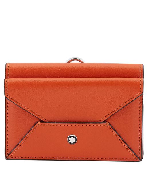 Montblanc Orange Meisterstuck Selection Soft Card Holder for men