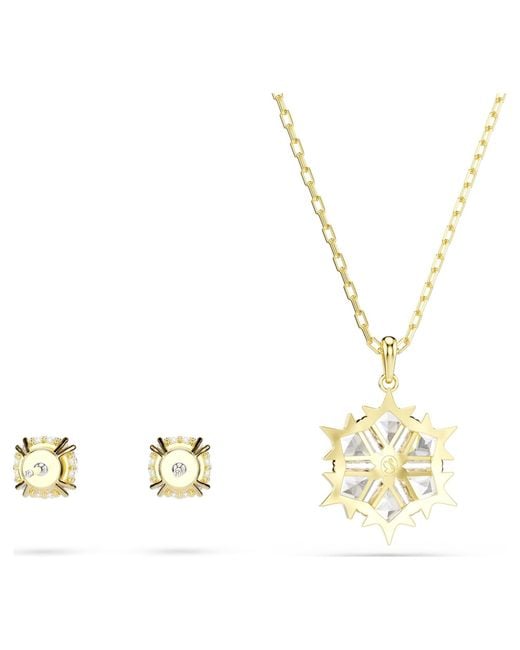 Swarovski Metallic Magic Set, Set (2) Mixed Cuts, Snowflake, 18K Finish
