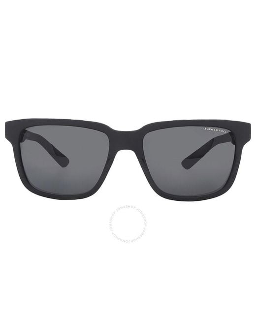 Armani Exchange Black Square Sunglasses Ax4026s 812287 56