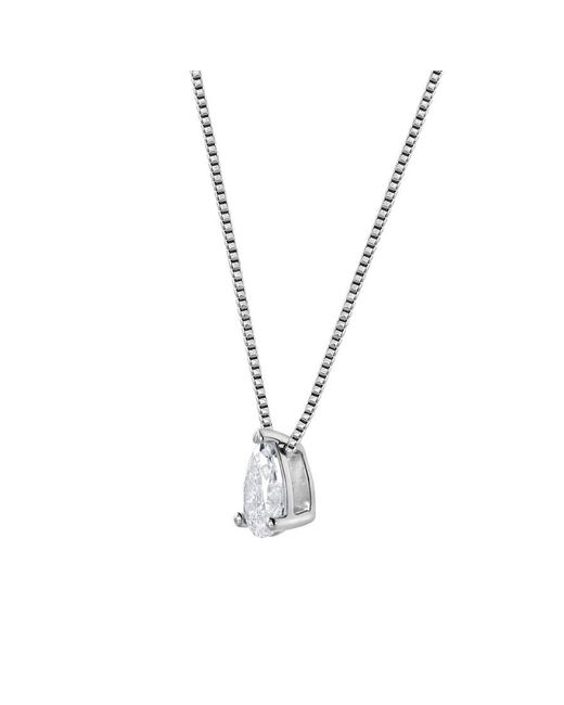 Brilliant Diamond Metallic Sterling 0.50 Carat Lab Grown Diamond Pendant Necklace For