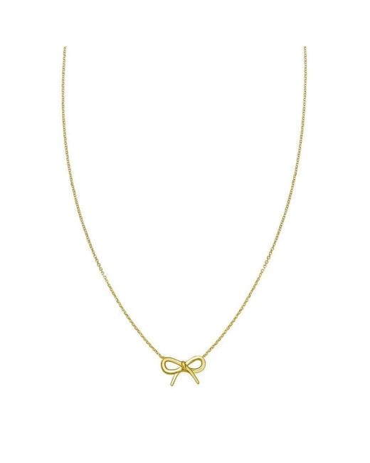 Tresorra Metallic 14K Small Bow Necklace