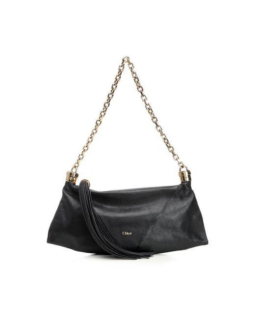 Chloé Black Small Foulard Shoulder Bag