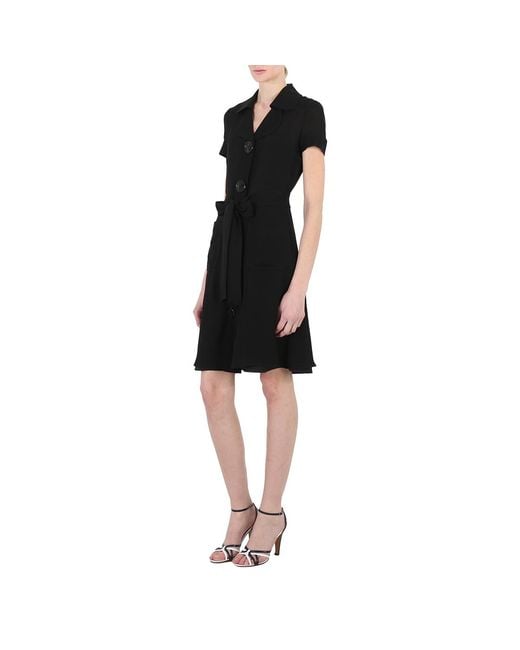 Moschino Black Ladies Short-Sleeved Mini Shirt Dress