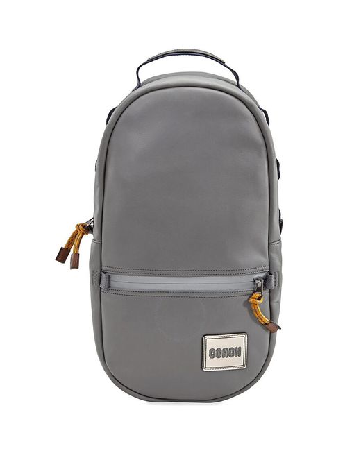 COACH Gray Patch Pacer Backpack