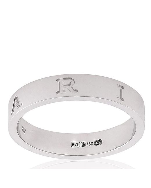 BVLGARI White B.Zero1 Essential 18 Kt Band Ring