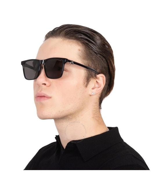Moncler Gray Smoke Square Sunglasses Ml0273-k 01a 57 for men