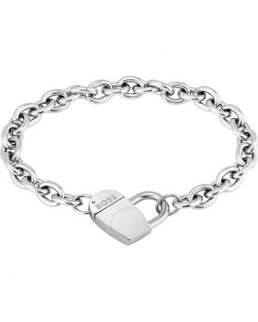 Boss Metallic Stainless Steel Link Bracelet