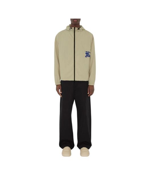 Burberry Green Ekd Printed Hooded Jacket for men