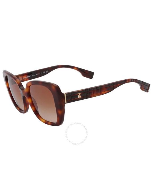 Burberry Brown Helena Gradient Square Sunglasses Be4371 331613 52