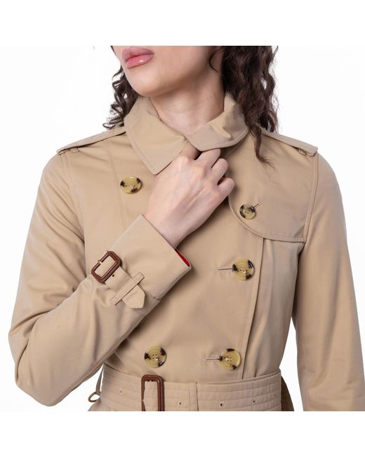 Burberry Natural The Long Chelsea Heritage Belted Trench Coat, Brand Size 8 Us