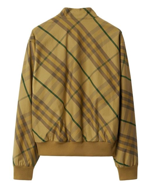 Burberry Green Check Bomber Jacket for men
