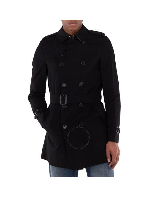 Burberry The Chelsea Mid-length Black Trench Coat for men