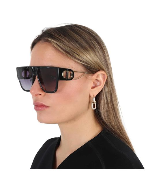 Dior Black Smoke Browline Sunglasses 30montaigne S3u Cd40036u 01a 58