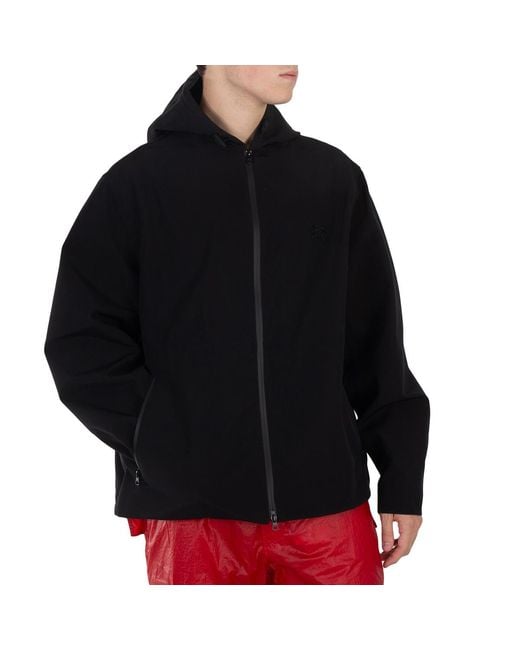Burberry Black Ekd Logo Technical Cotton Jacket for men