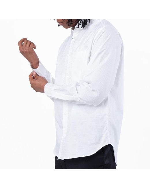KENZO White Slim Fit Weave Slim Shirt, Brand Size 42 (17" Neck) for men
