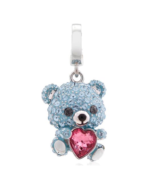 Swarovski Blue Idyllia Crystal Bear Charm