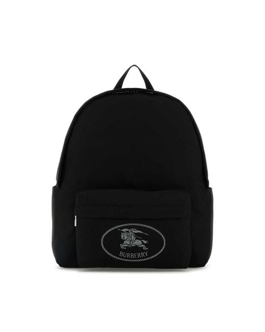 Burberry Black Canvas Backpack for men