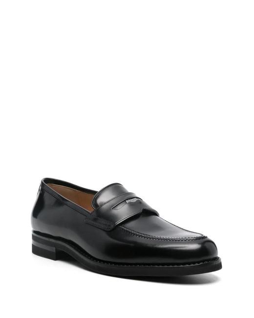 Bally Black Sweeny Leather Penny Loafers for men