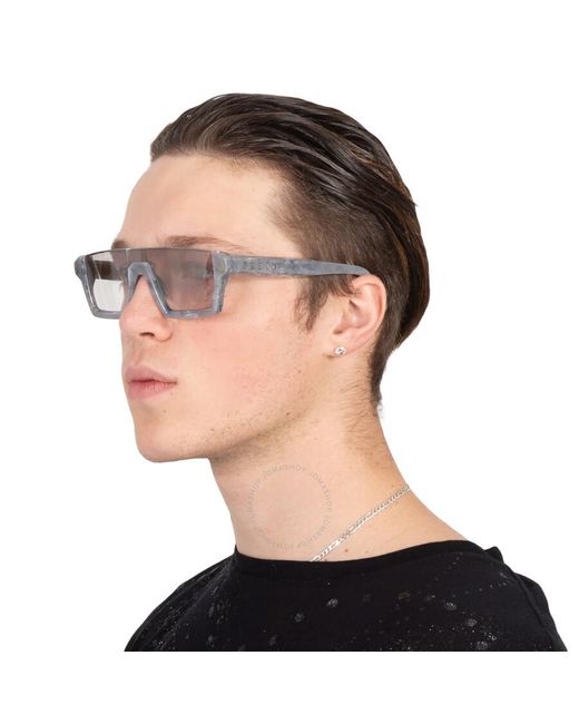 Philipp Plein Gray Silver Gradient Browline Sunglasses Spp006m 890x 98