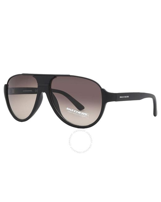 Skechers Gray Gradient Brown Pilot Sunglasses Se6195 02f 58 for men