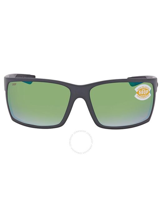 Costa Del Mar Reefton Green Mirror Polarized Polycarbonate Sunglasses Rft 98 Ogmp 64 for men