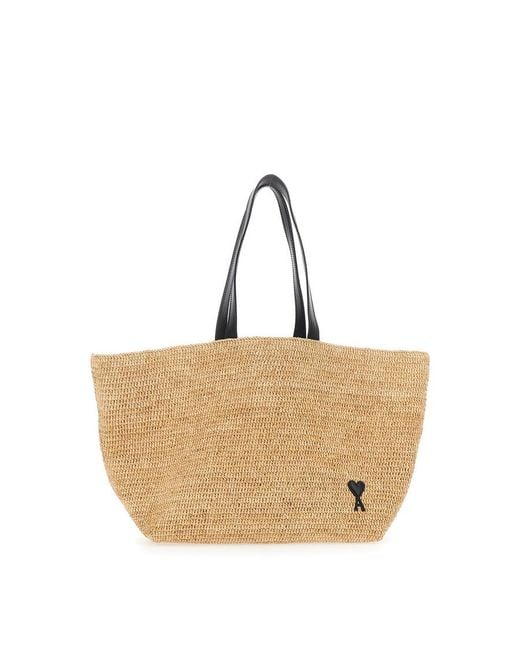AMI Natural Tote Bag With Adc Logo Patch On The Front for men