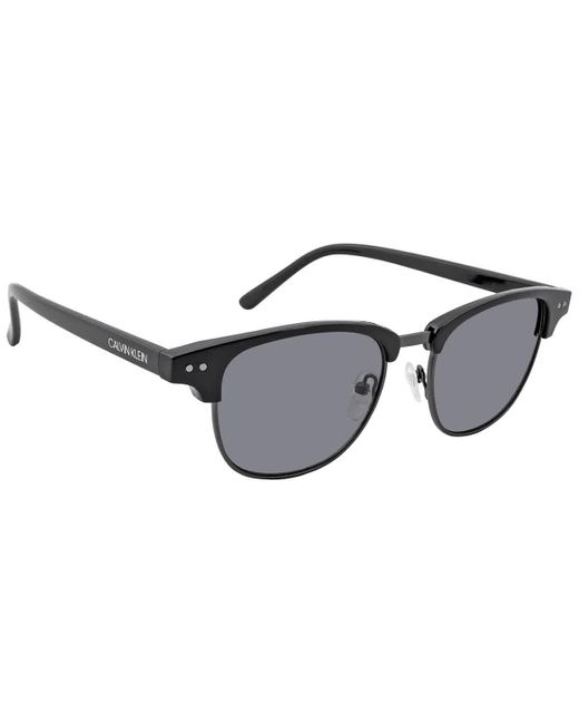 Calvin Klein Black Grey Square Sunglasses for men