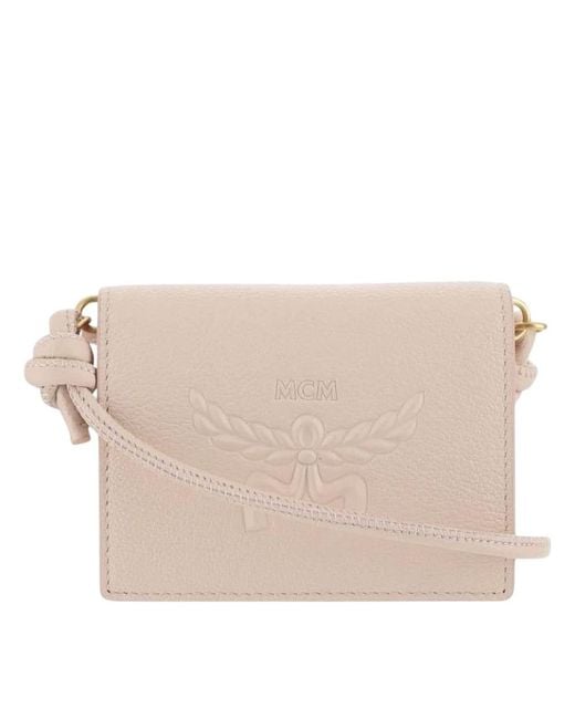 MCM Natural Himmel Leather Card Case