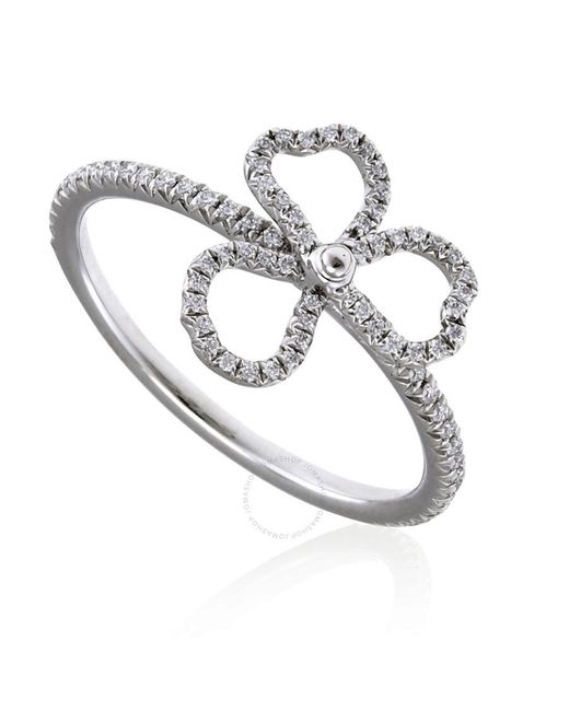 Tiffany & Co White & Co. Paper Flowers Diamond Open Flower Ring