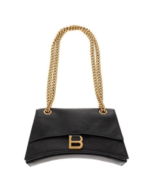 Balenciaga Black Crush Calfskin Small Chain Bag