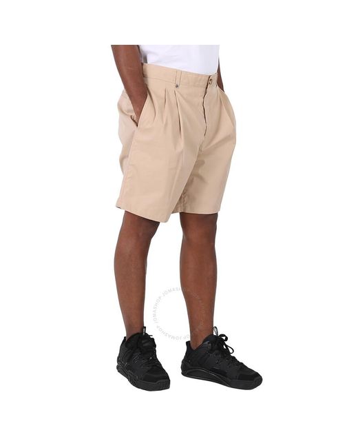 Burberry Natural Soft Fawn Chino Cotton Shorts for men