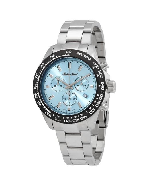Mathey-Tissot Metallic Chronograph Quartz Blue Dial Watch chabu for men